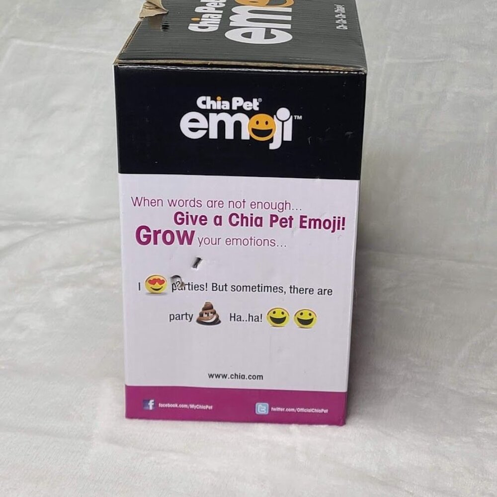 Chia Pet Emoji Poopy W/ Seed Pack Collectible Decorative Planter New Open Box - Picture 6 of 16